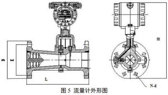 氮氣計量表外形圖