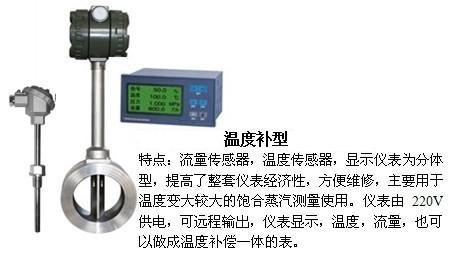 dn125渦街流量計溫度補償型產品特點圖