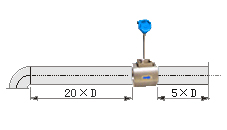 dn80渦街流量計(jì)直管段安裝要求示意圖三