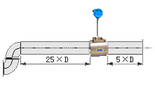 大口徑渦街流量計(jì)直管段安裝要求示意圖四