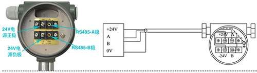 壓縮氣體流量計(jì)RS485通訊信號(hào)輸出接線(xiàn)圖